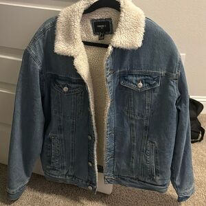 Sherpa lined denim jacket